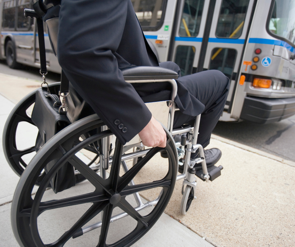 Person with a disability using transportation