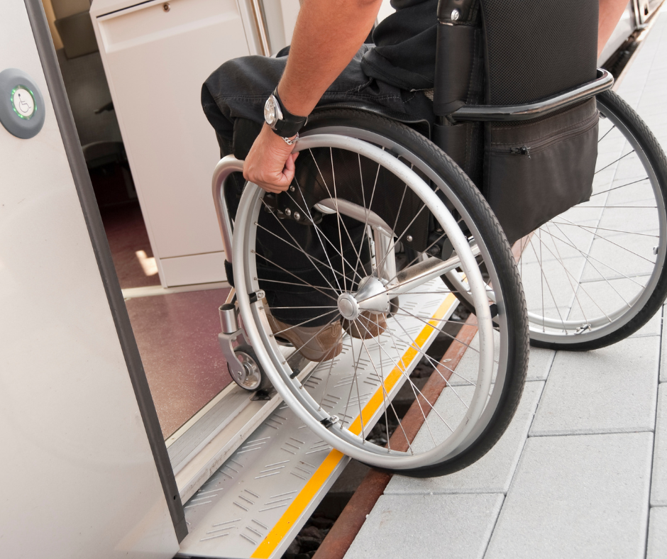 Person using accessible transportation